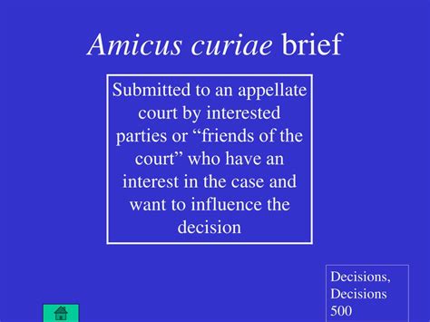 amicus curiae brief definition ap gov